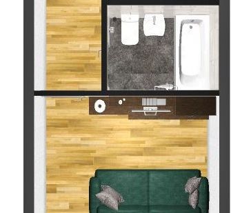 1-Raum-Wohnung mit Dusche - Photo 1