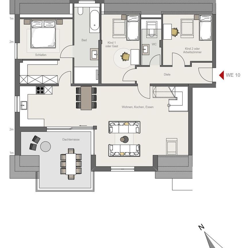 Exklusive Neubau-Maisonettewohnung: Moderne Wohnkultur auf 2 Ebenen! Mit KFW40 QNG Standard! - Photo 2