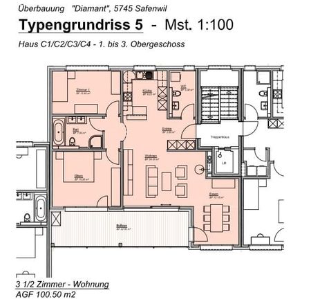 3.5 Zimmer, 100 m², 3. Stock - Photo 5