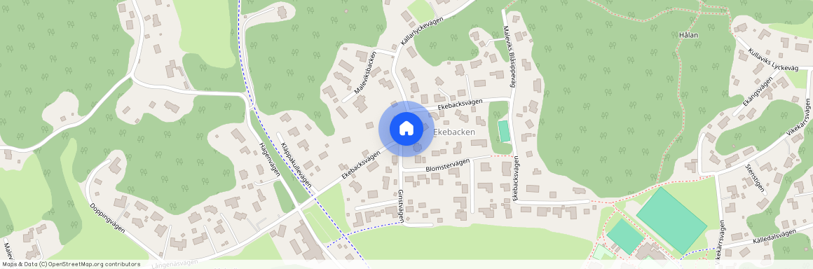 Ekebacksvägen, Kullavik