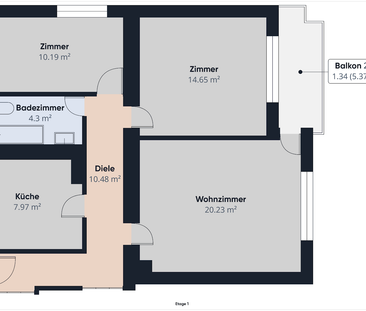 Gemütliche 3-Zimmer-Wohnung mit schönen Ausblick ca. 73,73m² Wohnfl... - Photo 6