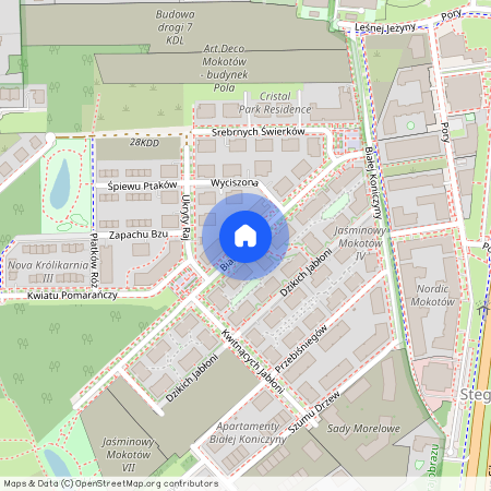 ul. Białego Dębu, Stegny, Mokotów, Warszawa, mazowieckie