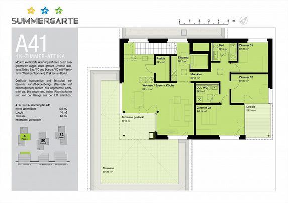 Moderne 4.5-Zimmer-Attika-Wohnung mit grosser Dachterrasse - Photo 1