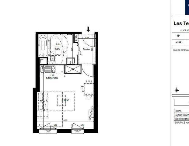 Appartement à louer 1 pièce 28.43m² - Photo 1