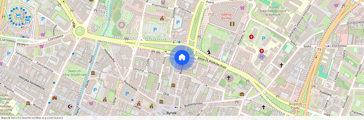 ul. Warszawska, Śródmieście, Kielce, świętokrzyskie