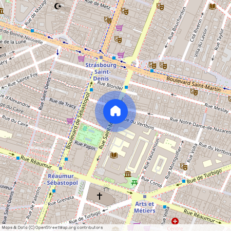 rue du Vertbois et rue Saint-Martin 75003 Paris (3e arrondissement)