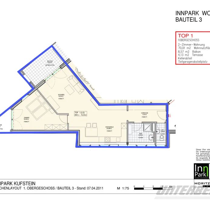 2 Zimmerwohnung mit 2 Balkonen in Kufstein zu vermieten - Photo 2
