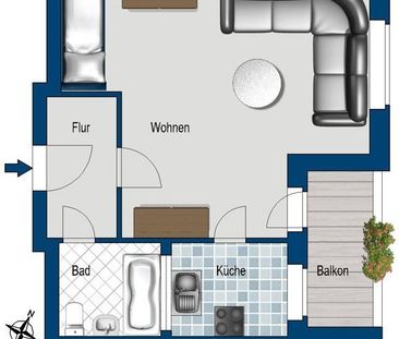 Singlewohnung mit modernem Bad - Photo 1