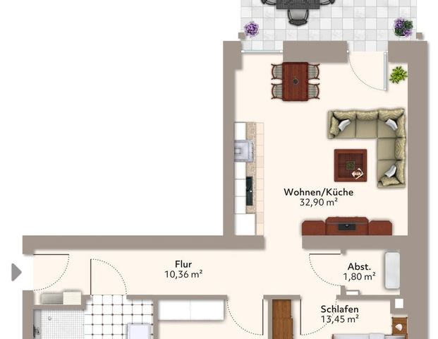 Moderne 3-Zimmer-Erdgeschosswohnung mit Terrasse in Elbnähe - Photo 1
