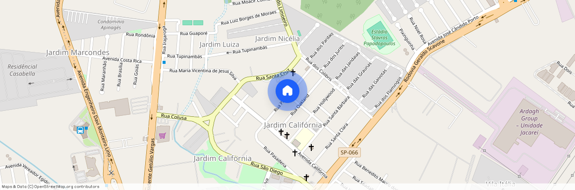 Rua Pacífico, Jardim Nicélia, Jardim Califórnia, Jacareí - SP, 12305-740, Brazil