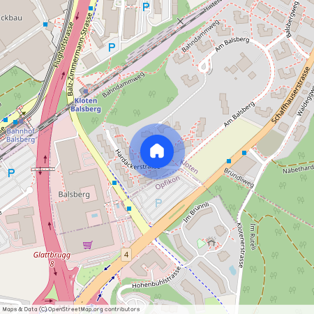 Hardackerstrasse 20, 8302 Kloten, Lageplan