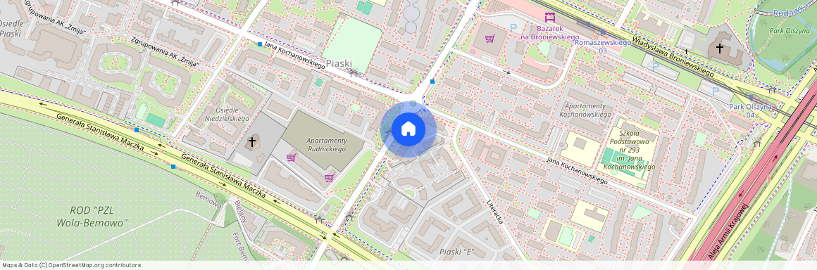 ul. Lucjana Rudnickiego, Piaski, Bielany, Warszawa, mazowieckie