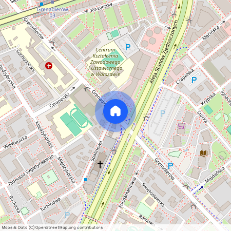 ul. Grenadierów, Grochów, Praga-Południe, Warszawa, mazowieckie
