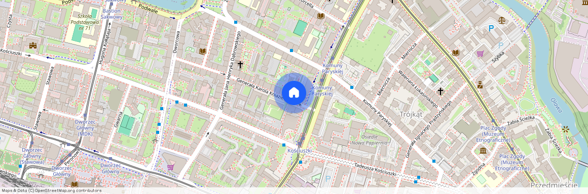 ul. gen. Karola Kniaziewicza, Przedmieście Oławskie, Krzyki, Wrocław, dolnośląskie