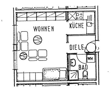 1-Raum-Wohnung, 34,2 m² im 1. OG, ruhige Lage in Gera-Aga - Foto 1
