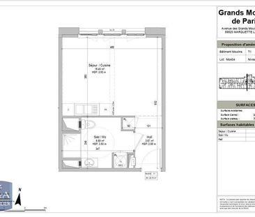 Location Appartement 1 pièce 28m² MARQUETTE LEZ LILLE 59520 - Photo 1