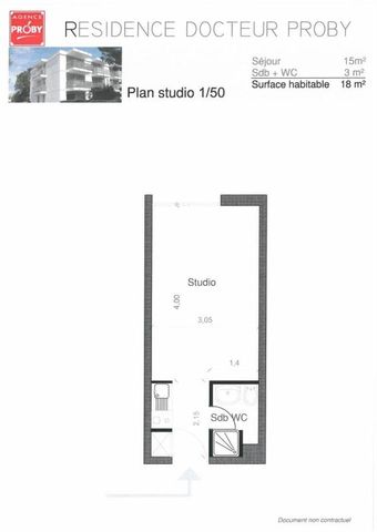 Studio de 18.90 m² avec kitchenette équipée. - Photo 2