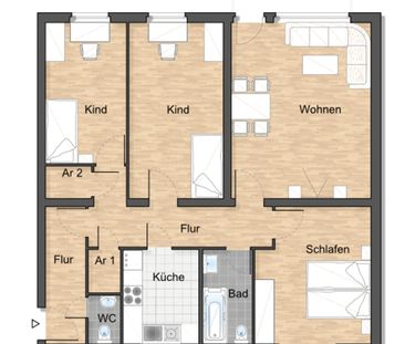 Tolle 4 Zimmerwohnung sucht nette Familie mit Kindern - Foto 1