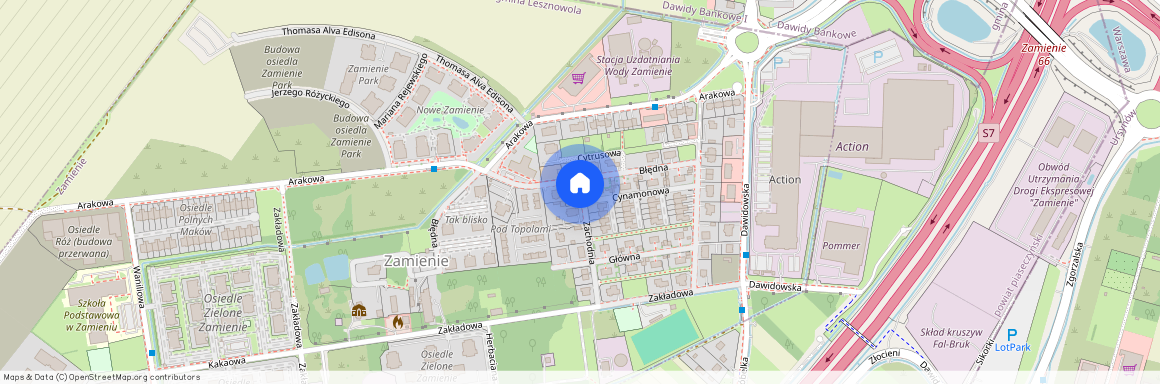 ul. Błędna, Zakłady Zamienie, Lesznowola, piaseczyński, mazowieckie