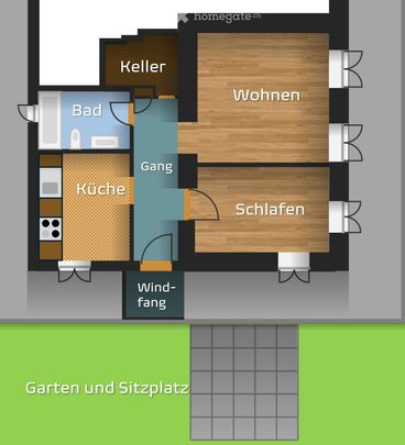 2.5 Zimmer, 40 m² - Photo 1