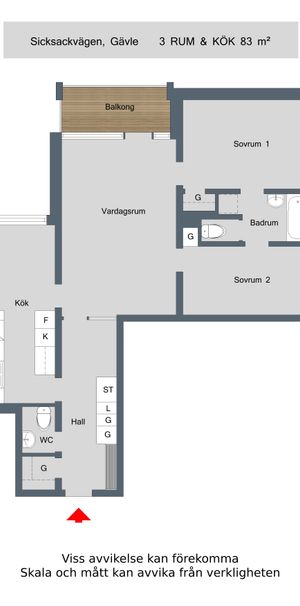 Sicksackvägen, Gävle - Foto 1