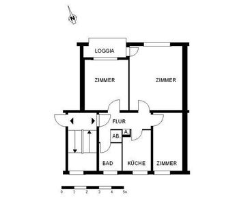 Günstig geschnittene 3-Zimmer-Wohnung mit Loggia - Foto 1