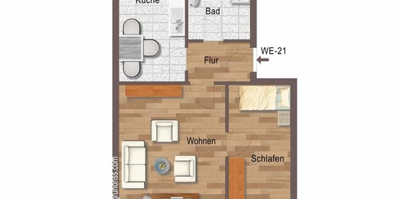 NEU: Gemütliche 2-Raumwohnung im Herzen von Gohlis! - Photo 3