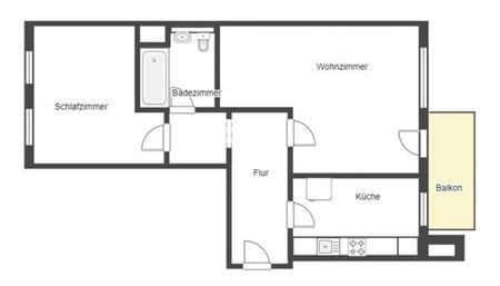 Schloßchemnitz • 2-Zimmer • Single-/Studentenwohnung • Einbauküche • Stellplatz • Balkon • zur Miete - Photo 3