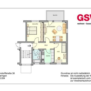 Lichtdurchflutete 3-Zimmerwohnung mit Balkon in Sigmaringen - Photo 3