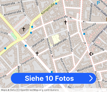 1 Zimmer voll möbliertes Appartement, 19 qm im 1. OG mit Balkon, in... - Foto 1