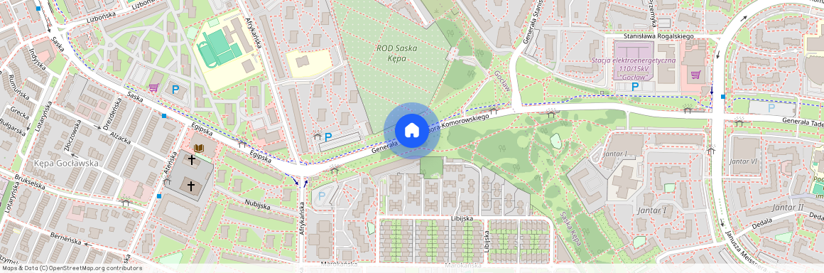 Warszawa, Praga-Południe, Saska, Kępa, gen., Tadeusza, Bora-Komorowskiego