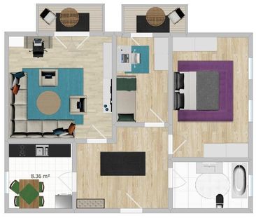 Drei Raum Wohnung Meißen Triebischtal - Foto 1