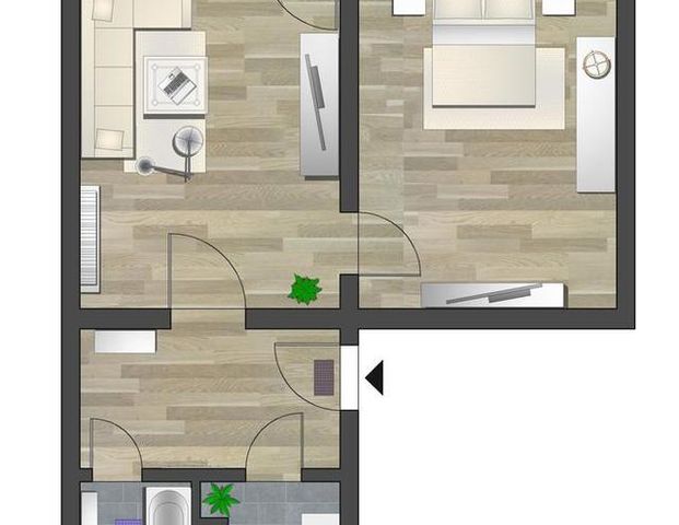 Modernisierte 2-Raum-Wohnung mit Balkon in begrünter Wohnlage - Foto 1