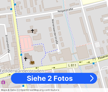 Demnächst frei! 3-Zimmer-Wohnung in Wilhelmshaven Fedderwardergroden - Foto 1