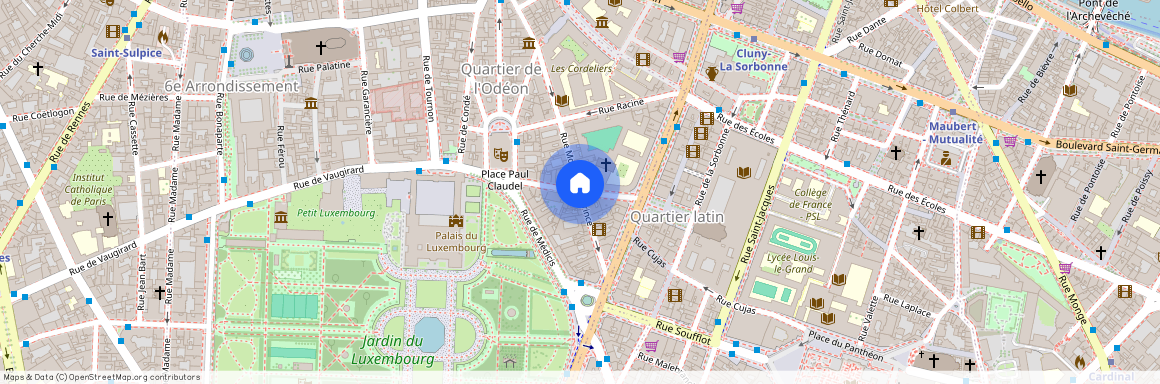 Rue Monsieur le Prince et Rue de Vaugirard 75006 Paris (6e arrondissement)