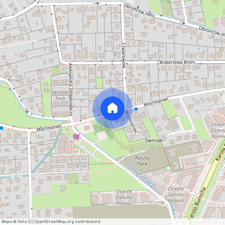 ul. Mochnaniec, Skotniki, Dębniki, Kraków, małopolskie