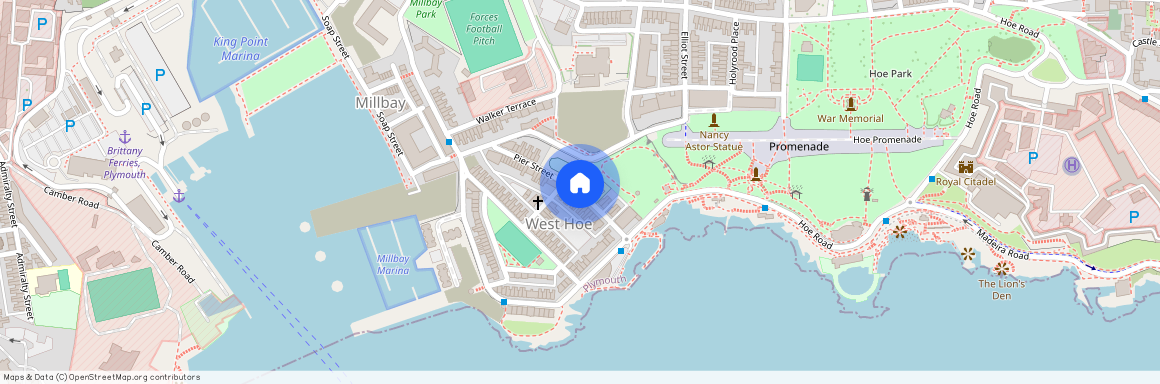 Pier Street West Hoe - One Bed GFF Flat, PL1 3BT