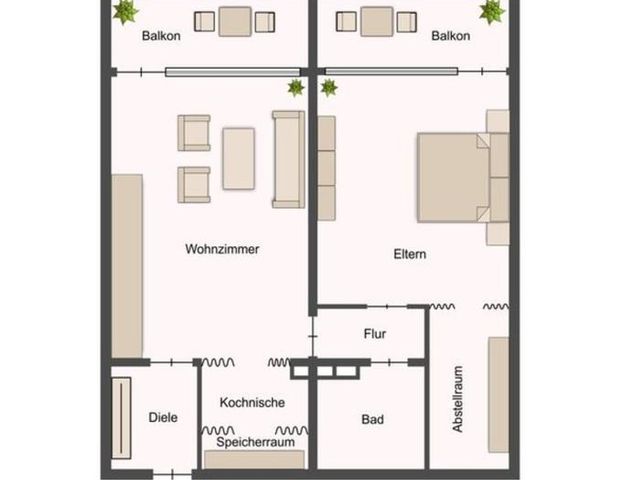2-Zimmer-Wohnung mit 2 Balkonen in Bad Salzuflen - Foto 1