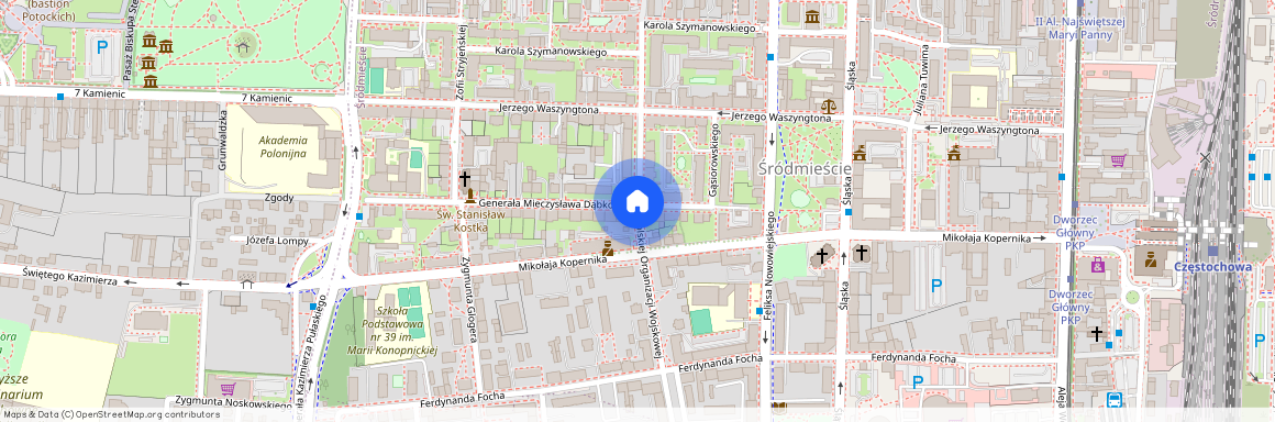 ul. Polskiej Organizacji Wojskowej, Śródmieście, Częstochowa, śląskie