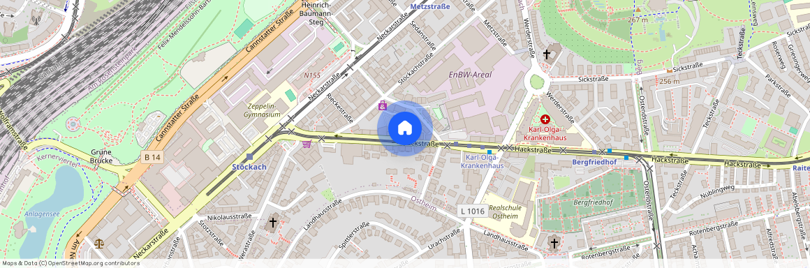 Hackstraße 13-15, 70190 Stuttgart - Stuttgart-Ost