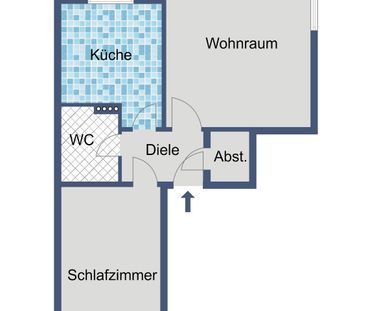 Helle Wohnung mit ca. 53 m² – ideal für Singles oder Paare - Foto 1