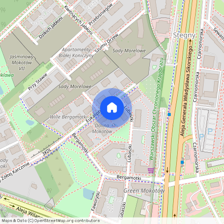 ul. Bergamotki, Stegny, Mokotów, Warszawa, mazowieckie