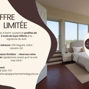 2 CH - 1 SDB - St-Laurent - $1,595 /mo - Photo 2