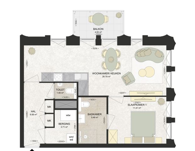 Appartement te huur: Kennedylaan 218 2035 TR Haarlem - Foto 1