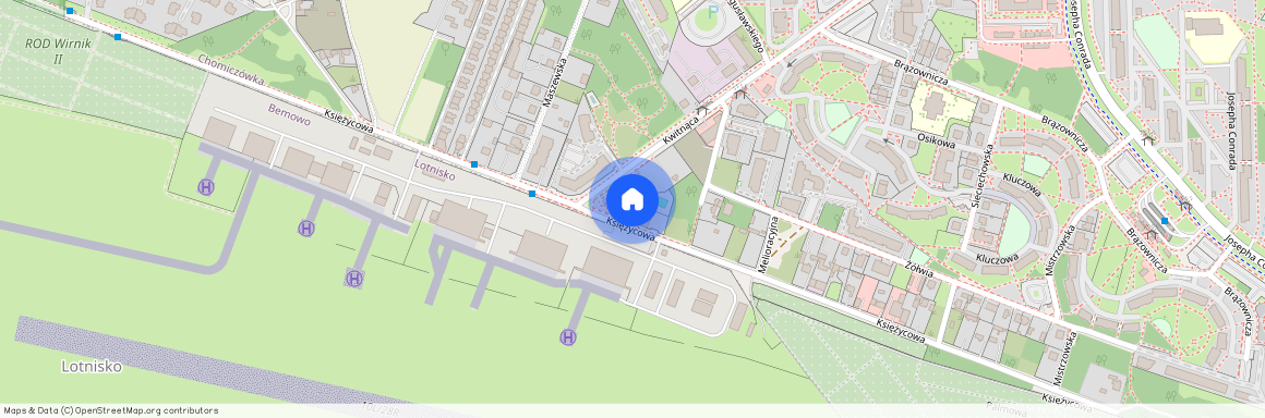 ul. Księżycowa, Chomiczówka, Bielany, Warszawa, mazowieckie