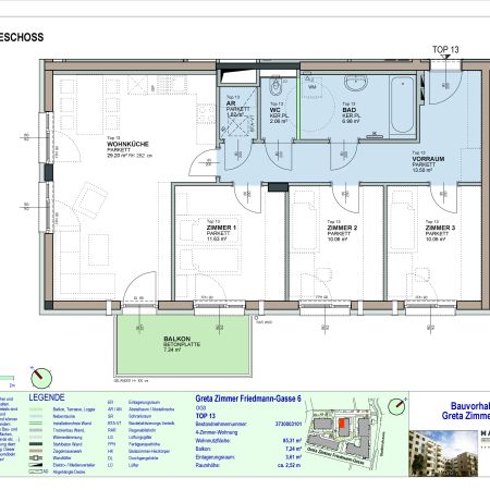 4-Zimmer-Wohnung mit Balkon, Top 13 - Photo 3