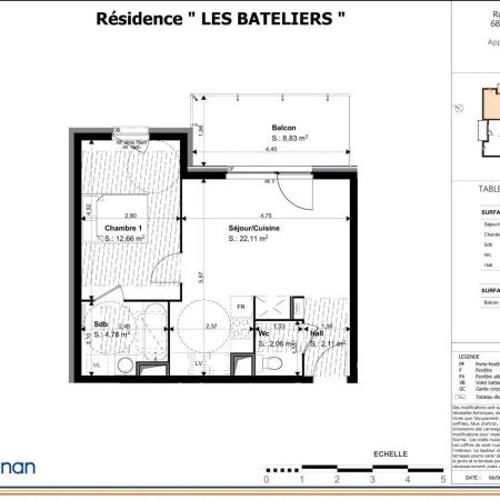 Appartement à louer 2 pièces 43.72m² - Photo 4