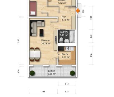 3-Zimmer Mietwohnung - Großzschachwitz - Photo 1