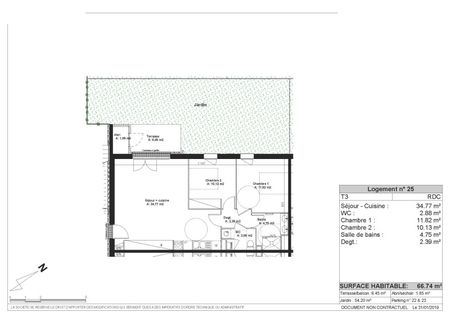 Location Appartement 3 pièces 66m² PINS JUSTARET 31860 - Photo 2