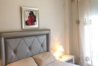 For long-term rent: apartment in Javea, Golden Garden urbanization, with 2 bedrooms and a pool.